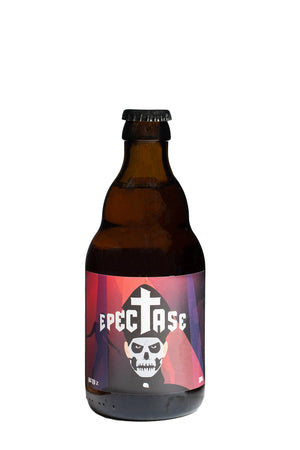 Epectase: signifie un progrès de l'homme vers Dieu, mais aussi le fait de mourir pendant l'orgasme. Apporte à la fois plaisir et culpabilité. Triple belge avec un apport de houblons frais et fruités.