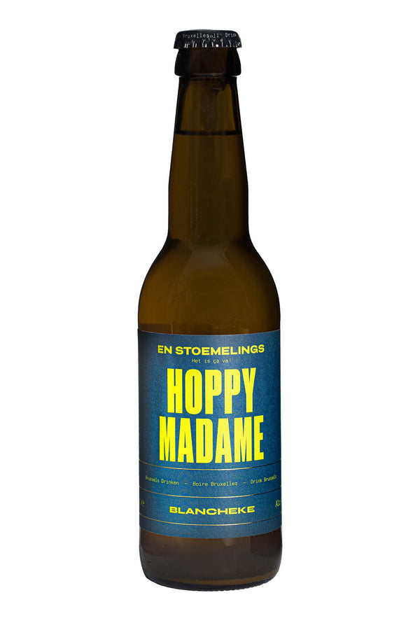 Hoppy Madame Bière blanche sèche et légère et bien houblonnée.