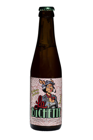 Het lichte, blonde zusje van Dame Bibiche, La Bichette (5%) is bijzonder verfrissend. Zijn openhartige bitterheid in combinatie met de fruitige hop maakt hem zeer geliefd bij kenners. De ingrediënten maken het tot een uitzonderlijk bier door zijn smaak en zijn natuurlijke kant.